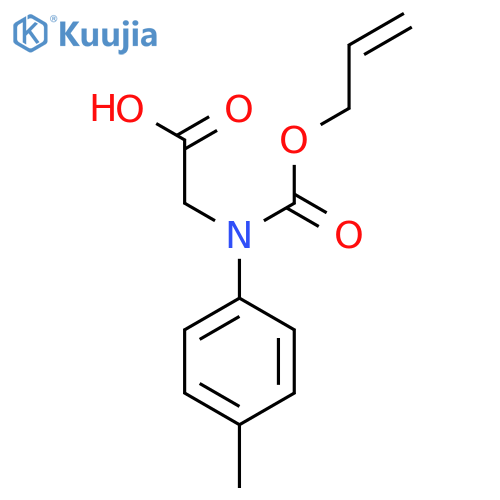 2-(4-methylphenyl)(prop-2-en-1-yloxy)carbonylaminoacetic acid structure