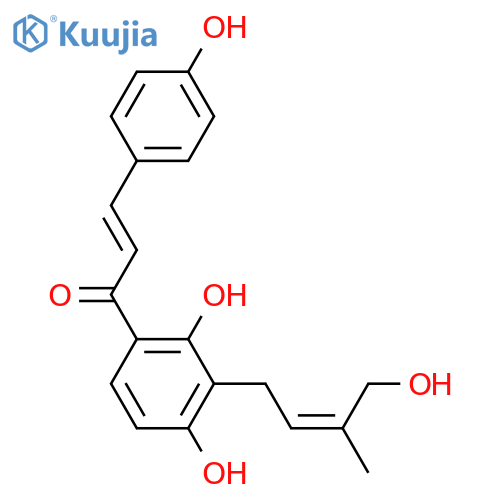 2',4,4'-Trihydroxy-3'-prenylchalcone; (E)-form, 4''-Hydroxy(3''E-) structure