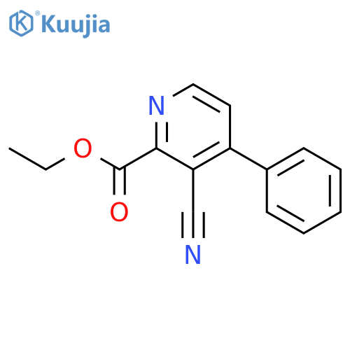 Ethyl 3-cyano-4-phenylpyridine-2-carboxylate structure