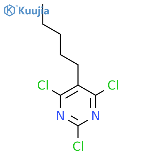 2,4,6-trichloro-5-pentylpyrimidine structure