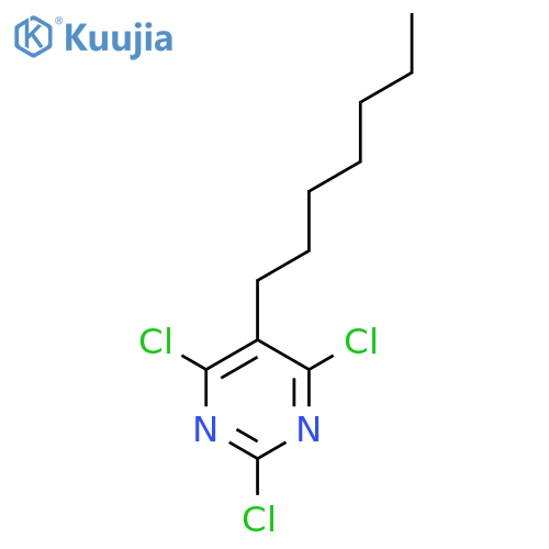 Pyrimidine,2,4,6-trichloro-5-heptyl- structure