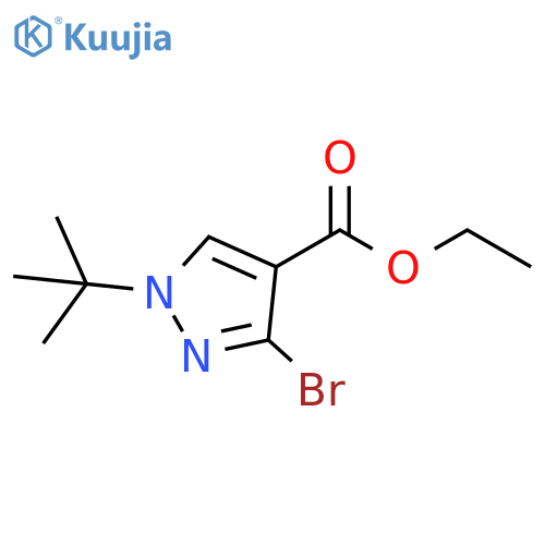 ethyl 3-bromo-1-tert-butyl-1H-pyrazole-4-carboxylate structure