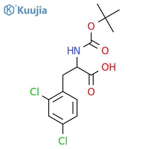 2-((tert-Butoxycarbonyl)amino)-3-(2,4-dichlorophenyl)propanoic acid structure