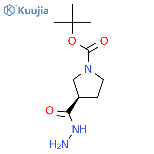 tert-Butyl (3R)-3-(hydrazinecarbonyl)pyrrolidine-1-carboxylate structure