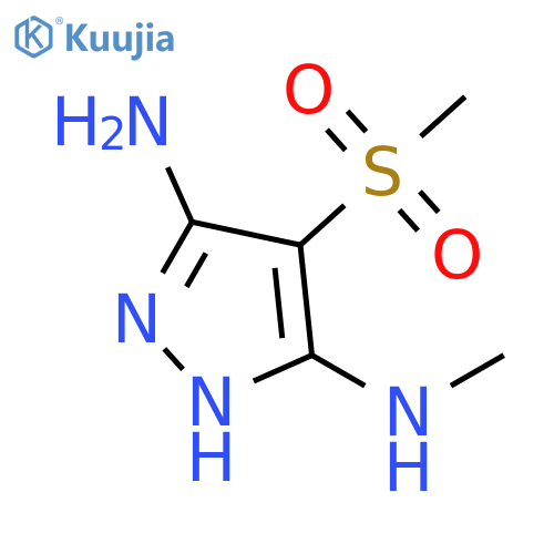 4-methanesulfonyl-3-N-methyl-1H-pyrazole-3,5-diamine structure