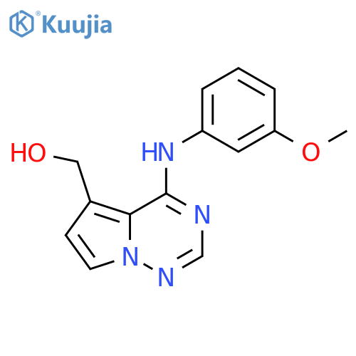 Pyrrolo[2,1-f][1,2,4]triazine-5-methanol, 4-[(3-methoxyphenyl)amino]- structure