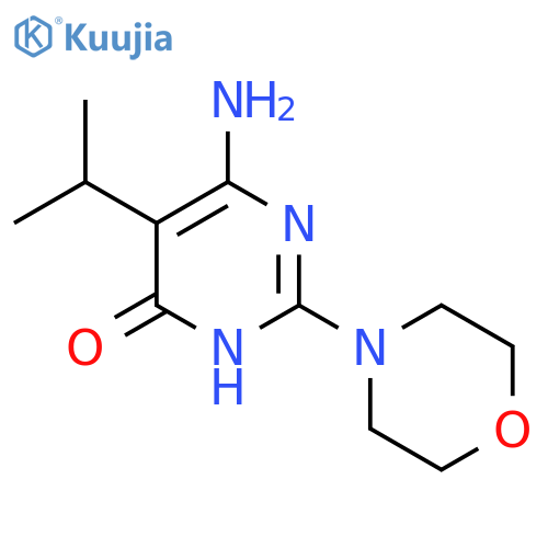 6-amino-2-(morpholin-4-yl)-5-(propan-2-yl)-3,4-dihydropyrimidin-4-one structure