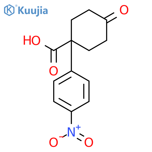 1-(4-Nitrophenyl)-4-oxocyclohexanecarboxylic Acid structure
