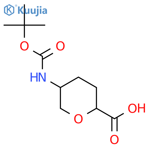 5-(tert-butoxycarbonylamino)tetrahydropyran-2-carboxylic acid structure