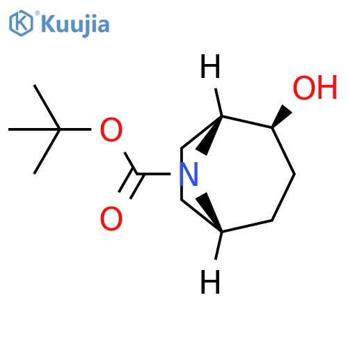 tert-butyl exo-2-hydroxy-8-azabicyclo[3.2.1]octane-8-carboxylate structure