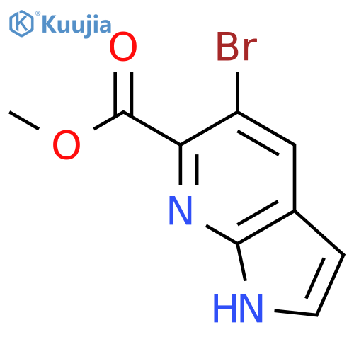 methyl 5-bromo-1H-pyrrolo[2,3-b]pyridine-6-carboxylate structure