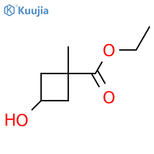 ethyl cis-3-hydroxy-1-methyl-cyclobutanecarboxylate structure