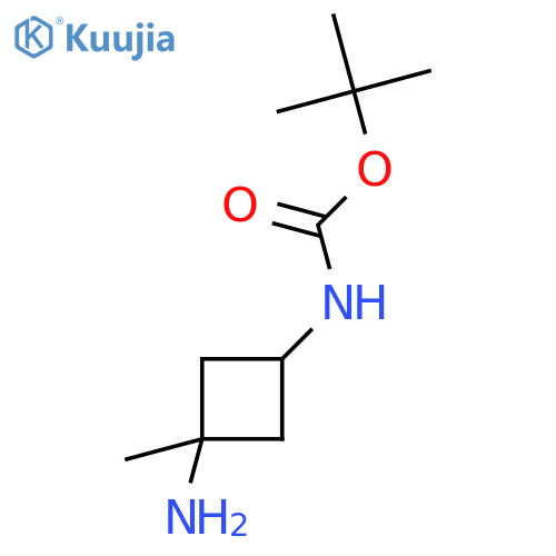 tert-butyl trans-N-(3-amino-3-methyl-cyclobutyl)carbamate structure
