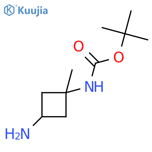 tert-butyl cis-N-(3-amino-1-methyl-cyclobutyl)carbamate structure