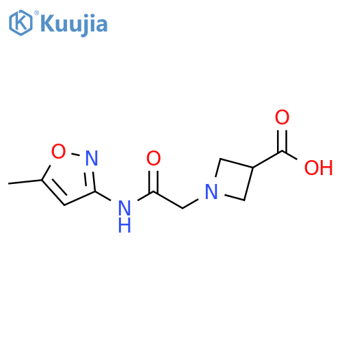 1-(2-((5-methylisoxazol-3-yl)amino)-2-oxoethyl)azetidine-3-carboxylic acid structure
