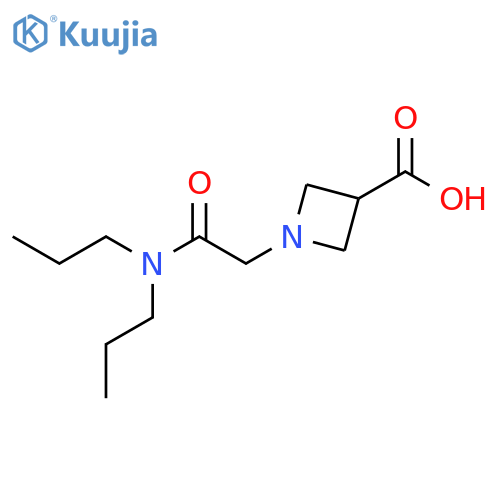 1-[(dipropylcarbamoyl)methyl]azetidine-3-carboxylic acid structure