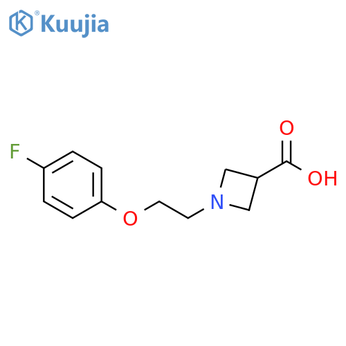 1-(2-(4-fluorophenoxy)ethyl)azetidine-3-carboxylic acid structure