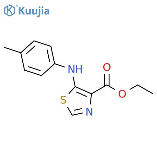 ethyl 5-(4-methylphenyl)amino-1,3-thiazole-4-carboxylate structure