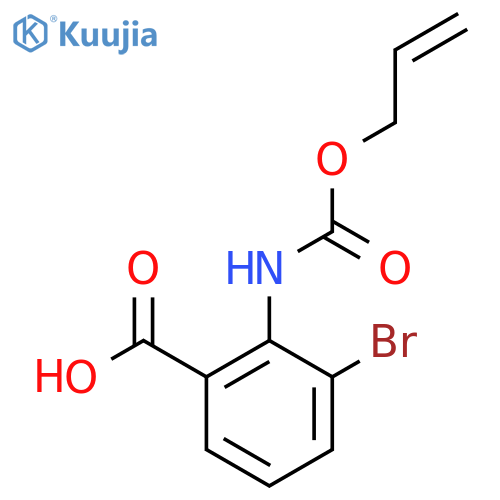 3-bromo-2-{(prop-2-en-1-yloxy)carbonylamino}benzoic acid structure