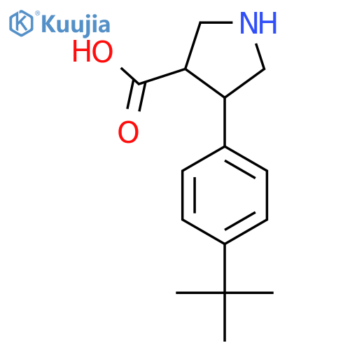 4-(4-tert-butylphenyl)pyrrolidine-3-carboxylic acid structure
