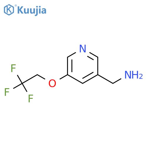 (5-(2,2,2-trifluoroethoxy)pyridin-3-yl)methanamine structure