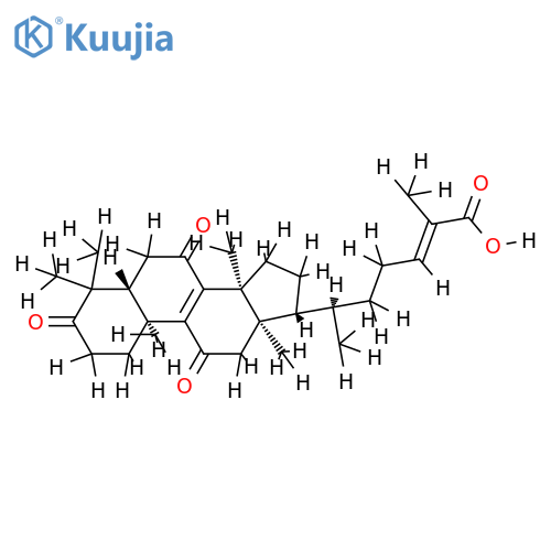 3,7,11-trioxo-5alpha-lanosta-8,24(E)-dien-26-oic acid structure