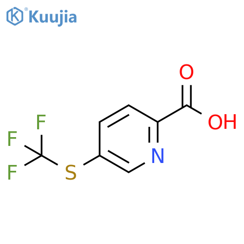 2-Pyridinecarboxylic acid, 5-[(trifluoromethyl)thio]- structure