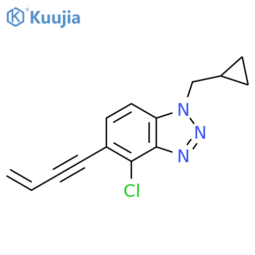 5-But-3-en-1-ynyl-4-chloro-1-(cyclopropylmethyl)benzotriazole structure
