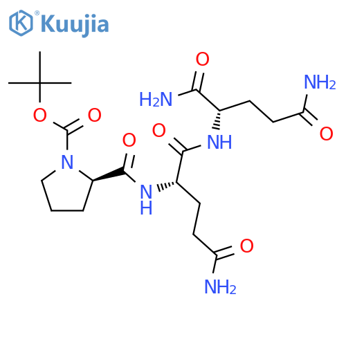 L-Glutamamide, 1-[(1,1-dimethylethoxy)carbonyl]-D-prolyl-L-glutaminyl- structure