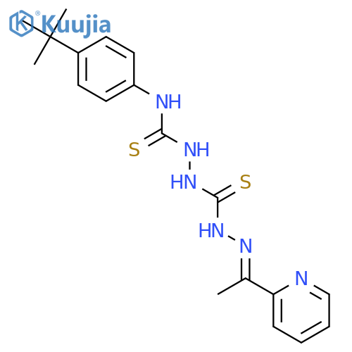 Carbonothioicdihydrazide,2-[[[4-(1,1-dimethylethyl)phenyl]amino]thioxomethyl]-2'-[1-(2-pyridinyl)ethylidene]-(9CI) structure