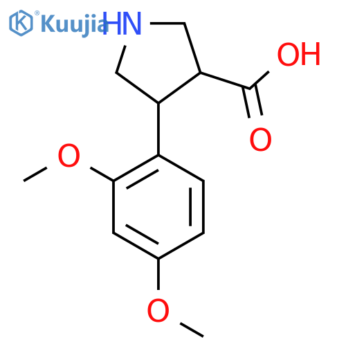 4-(2,4-dimethoxyphenyl)pyrrolidine-3-carboxylic acid structure