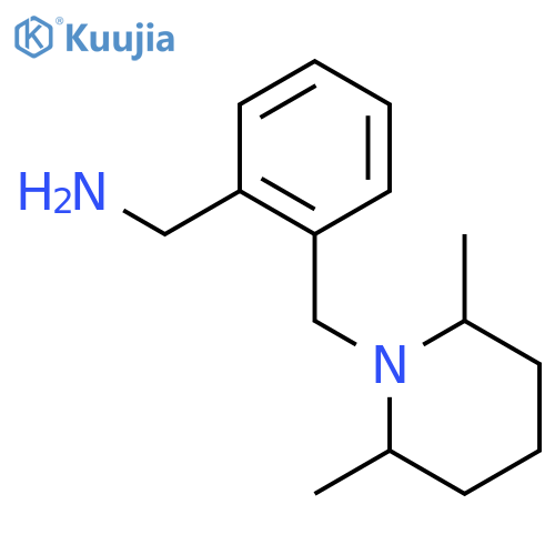 Benzenemethanamine, 2-[(2,6-dimethyl-1-piperidinyl)methyl]- structure