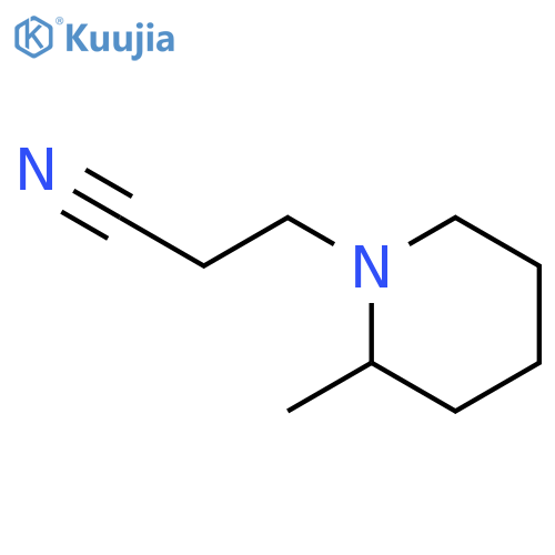 1-(2-Cyanoethyl)-2-methylpiperidine structure