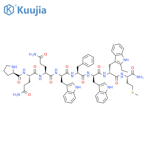 L-Methioninamide,D-prolyl-L-glutaminyl-L-glutaminyl-D-tryptophyl-L-phenylalanyl-D-tryptophyl-2-ethyl-D-tryptophyl- structure