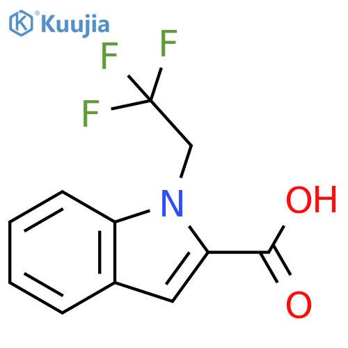 1-(2,2,2-trifluoroethyl)-1H-indole-2-carboxylic acid structure