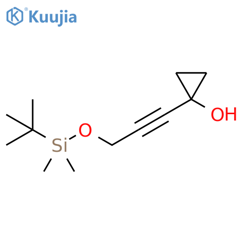 Cyclopropanol, 1-[3-[[(1,1-dimethylethyl)dimethylsilyl]oxy]-1-propynyl]- structure