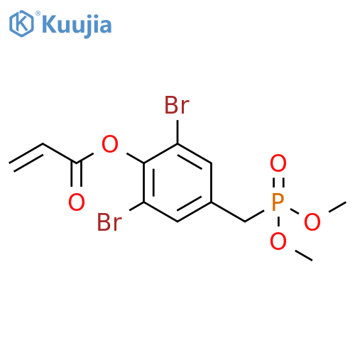 2-Propenoic acid, 2,6-dibromo-4-[(dimethoxyphosphinyl)methyl]phenyl ester structure