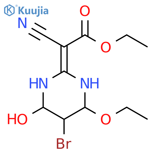 Acetic acid, (5-bromo-4-ethoxytetrahydro-6-hydroxy-2(1H)-pyrimidinylidene)cyano-, ethyl ester, (Z)- (9CI) structure