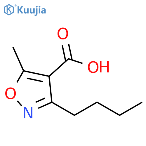4-Isoxazolecarboxylic acid, 3-butyl-5-methyl- structure