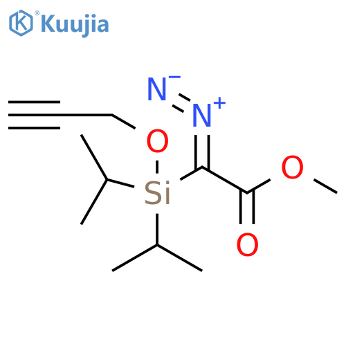 Acetic acid, [bis(1-methylethyl)(2-propynyloxy)silyl]diazo-, methyl ester structure