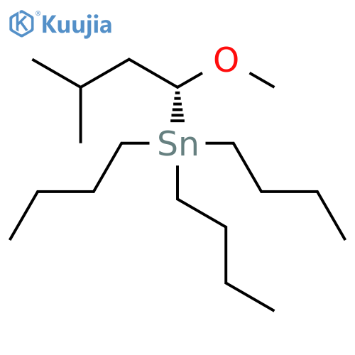 Stannane, tributyl(1-methoxy-3-methylbutyl)-, (R)- structure