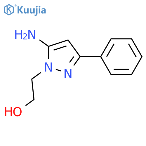 2-(5-amino-3-phenyl-1H-pyrazol-1-yl)ethan-1-ol structure