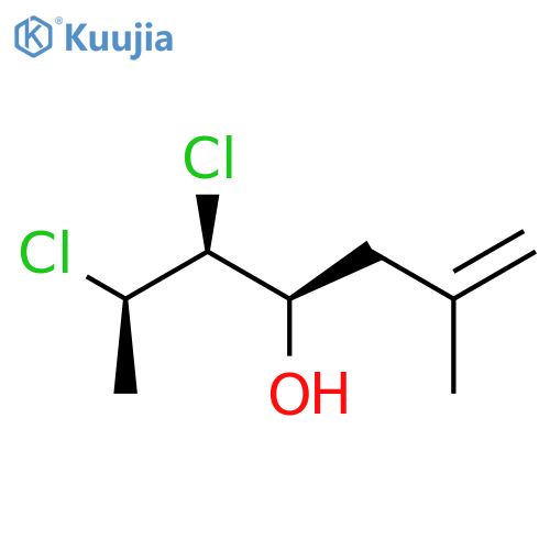 1-Hepten-4-ol, 5,6-dichloro-2-methyl-, (4R*,5S*,6R*)-(±)- structure