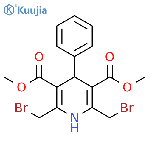 3,5-Pyridinedicarboxylic acid, 2,6-bis(bromomethyl)-1,4-dihydro-4-phenyl-, 3,5-dimethyl ester structure