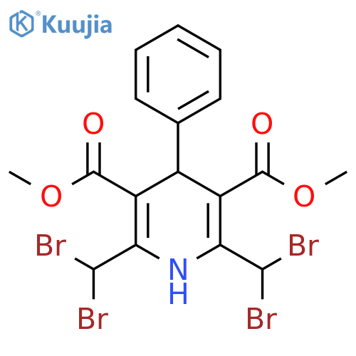 3,5-Pyridinedicarboxylic acid, 2,6-bis(dibromomethyl)-1,4-dihydro-4-phenyl-, 3,5-dimethyl ester structure
