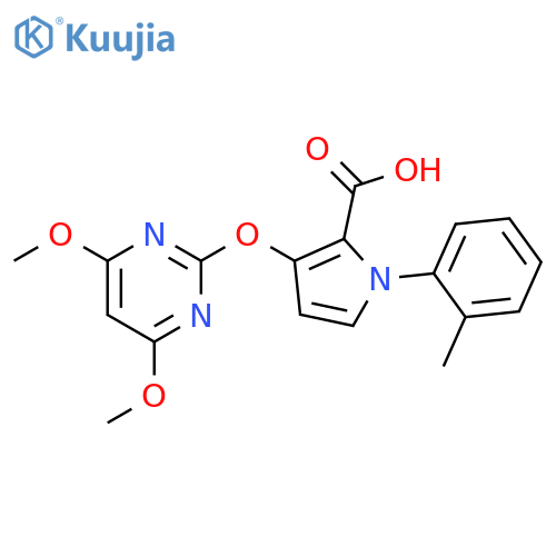 1H-Pyrrole-2-carboxylic acid,3-[(4,6-dimethoxy-2-pyrimidinyl)oxy]-1-(2-methylphenyl)- structure