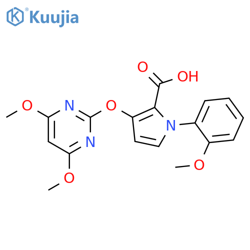1H-Pyrrole-2-carboxylic acid,3-[(4,6-dimethoxy-2-pyrimidinyl)oxy]-1-(2-methoxyphenyl)- structure