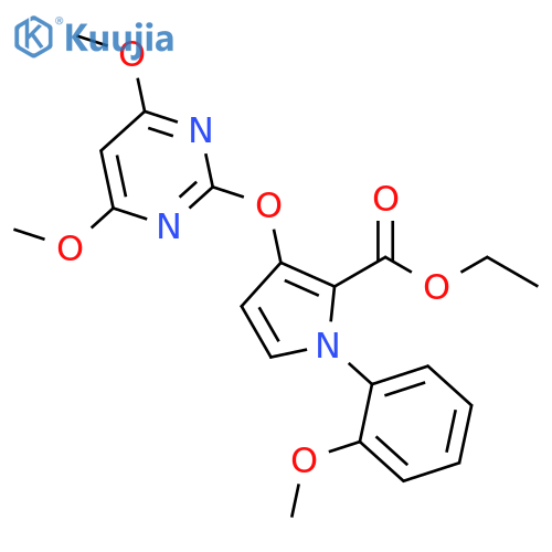1H-Pyrrole-2-carboxylic acid,3-[(4,6-dimethoxy-2-pyrimidinyl)oxy]-1-(2-methoxyphenyl)-, ethyl ester structure
