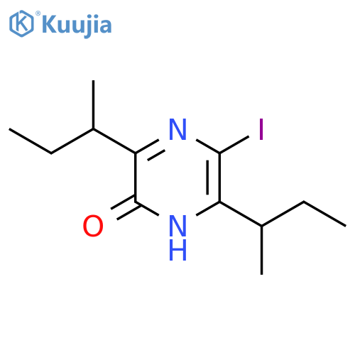 2(1H)-Pyrazinone, 5-iodo-3,6-bis(1-methylpropyl)- structure