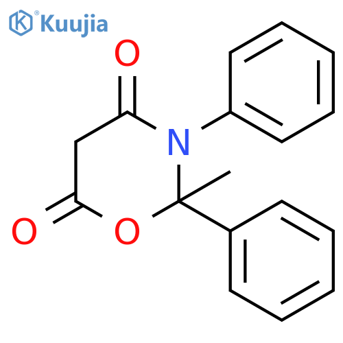 2H-1,3-Oxazine-4,6(3H,5H)-dione, 2-methyl-2,3-diphenyl-, (±)- structure